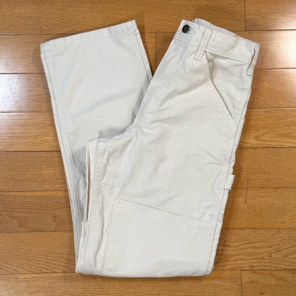 Stan Ray USA Size W26 L30 Carpenter Pants Canvas Beige Double‎ Knee Workwear